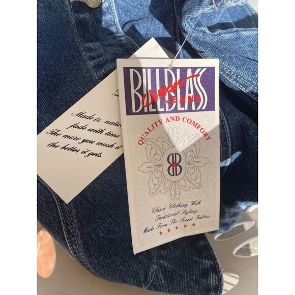 Bill Blass Womens Denim Vest 3X Floral Embroidery Button Front Cotton Blue NWT - Picture 9 of 9